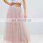 2017 New Design Wholesale Ladies Latest Long Skirt Design Pleated Skirt