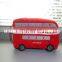 custom cartoon red bus plush toy promotion