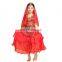 BestDance belly dance costume for kids Top 3 Layers Skirt Hip Scarf Veil Scarf