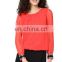 New Comfortable Cutting Ladies Fit Hot Summer Beautiful Latest Sexy Hot Red Fancy 3/4 Sleeves Blouse Tops Tunics Women Dress