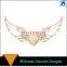 New Arrival Loving Heart Shape Opal Inset Gold Angel Wing Brooch Pins For Promotion