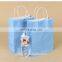 Accept logo printed twisted handle kraft paper bag