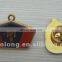changeble and resuable custom company logo zinc metal alloy magnetic name tag/name badges/pin badge with butterfly clasp