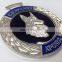 Shiny silver zinc alloy casting mirror polishing medal customized 3D relief medal
