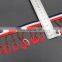Fashion high quality red color plastic bead with ribbon trim tassel beaded fringe trim for clothing