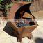 Outdoor warming firewood bowls corten steel firepit