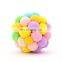 Amazon hot selling colorful bouncing ball with bell for cat playing rainbow ball for pet