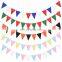 New design happy birthday pennants flag colorful indoor felt bunting flags banners