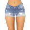 DiZNEW Custom USA hot sexy spandex destroyed women ladies denim shorts