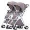 Portable multi-function aluminium frame baby twins stroller