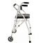 The new elderly walker foldable portable walker auxiliary walking device four-wheel trolley shopping cart