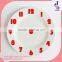 2014 new products porcelain plate with clock design