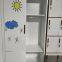 Student dormitory use steel multi-color wardrobe sliding open door cabinet H1850XW900XD500mm