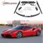 F488 N style fit for dry carbon fiber material body kit front and rear lip and side skirts and rear tire light cover