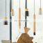 Tonghua 2021 New Wood Ceiling Rose Tube Shaped Gu10 LED  Warm White Home Decor Pendant Lamp