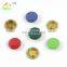 Custom colorful metallic ring prong snap button