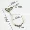 Nickle metal shower curtain hooks with metal clips