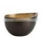 black & gold metal bowl