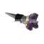 New Purple Amethyst Customised Logo Prices Styles Reusable Custom Crystal Metal Stopper Wine Bottle