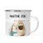 Wholesale 12oz unique camping enamel metal coffee mug with custom logo