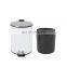 2021 New Developed Steel Trash Bin 5L Steel Waste Bins with Embossed Line Kitchen Bathroom Waste Bin