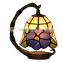 tiffany table lamp creative stained glass becautiful flower mini night light LED decoration light
