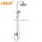 LIRLEE OEM luxury rain faucet wall mounted 3 way washroom handheld shower set white