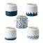 Ins Creative round Abstract Art Hand-Painting Decorative Indoor Succulents Ceramic Flower Pot Wholesale