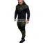 Men Camouflage Tracksuit Causal Hoodies Sweatshirt Patchwork Sets Plus Size  Zipper Jacket+Pants Suit Two Piece