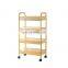 360 Degree Baskets Fruit Vegetable Storage Rack Floor Round Household Multi-function Metal Mesh Shelf Kitchen Cart With Wheels