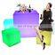led cube /Rechargeable LED illuminated Bar plastic cube led light cube tables and hookah chairs for garden