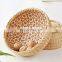 Handmade storage basket round bamboo bowl fruit basket wholesale