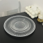 Silver Beads Rimmed Clear Plastic Round Charger Plate For Wedding Table Decoration