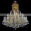 Custom hotel project chandelier gold large maria theresa luxury crystal chandeliers