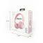 New arrival head-mounted cute wireless headphone children's headset with microphone LED light hearing protection earphone