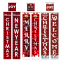 Wholesale Merry Christmas Welcome Banners Porch Door Hanging Signs Santa Snowman Indoor Outdoor Home Party Decor Bulk
