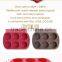 Hot Sale Gift Promotional 6 Cup Cake Mould BPA Free Silicone Cake Pan                        
                                                Quality Choice