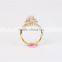 Latest Beauty Design Diamond Ring Flower Shape 925 Silver cz Ring