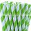 Party decoration cute navy blue striped paper drinking straw
