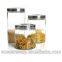 Best selling products glass jar with stainless steel lid , glass canister