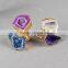 New fashion agate druzy geodel ring with natural gemstone for women girl jewellery