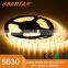 SMD5630 Led Strip Light 300LEDs 5M 16.4Ft DC12V Warm White Waterproof IP65 25Lm/LED