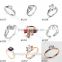 Metal alloy silver color rhinestone nose ring nose hoop decorations O 50