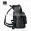 Black PU leather rivet backpack custom backpack