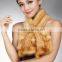 Hot selling kinds of real mink fur scarf with flouncing