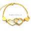 TKB-B0380 Fashion Bracelets Hot Selling 2015 Summer Trending Style for Ladies Woman Gold filled Heart Pendant
