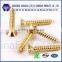 ASME 8#*13 flat head brass screws with cross recess head