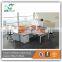 4-seating new style hot sale MDF office desk with aluminum frame KD-08