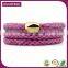 China Jewelry Wholesale Snake Bracelet Leather Black