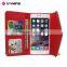Fashion handmade metal corner diamond magnetic lids PU leather case for Apple iphone6 plus